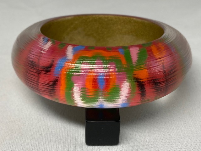 LG124 bright colors pop art hand painted lucite bangle